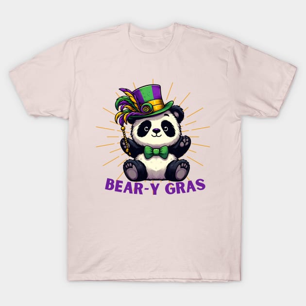 Mardi Gras black and white panda T-Shirt by Japanese Fever